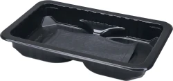 10.63" x 6.7" x 1.57" SimplyFresh Hamburger Tray with Soaker Pad