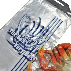 9" x 15" + 2" Printed Seafood Bags on Header