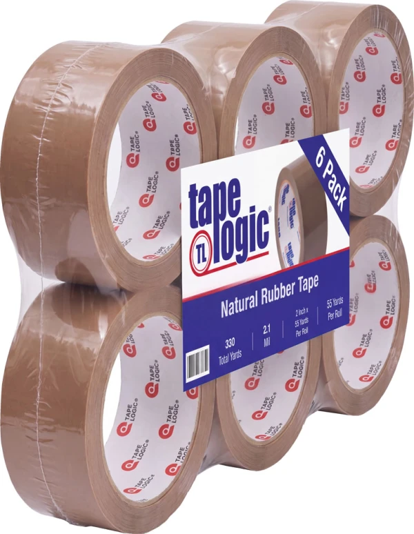 Tan 2 in x 55 yds 2.1 mil PVC Natural Rubber Tape