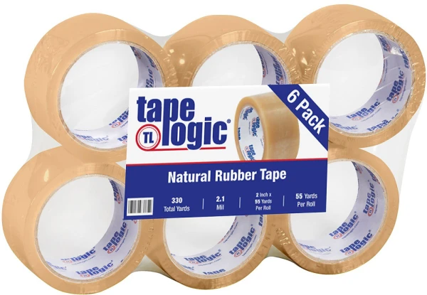 Clear 2 Inch x 55 yds 2.1 mil PVC Natural Rubber Tape - Sample Pack