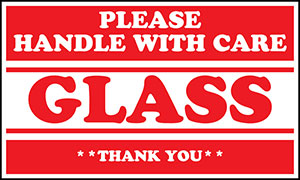 Glass Please Handle With Care Shipping Labels 5 