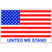 Window Decal UNITED WE STAND 4x6 Static Cling