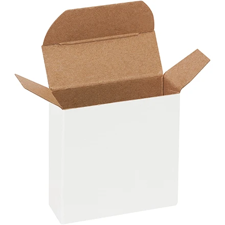 7/8 x 2 3/8 x 2 3/8 White Reverse Tuck Mailers