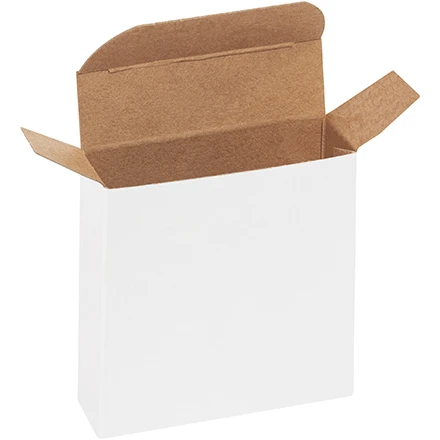 7/8 x 3 x 3 White Reverse Tuck Mailers
