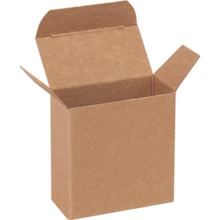 1 1/4 x 2 1/2 x 2 1/2 Kraft Reverse Tuck Mailers