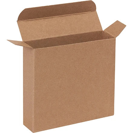 1 1/4 x 4 13/16 x 4 13/16 Kraft Reverse Tuck Mailers