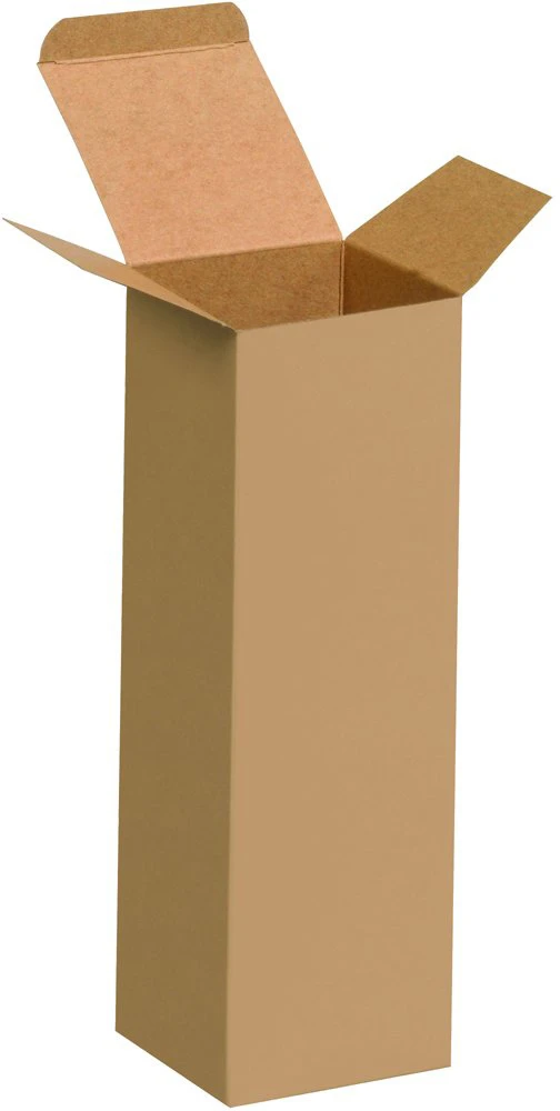 1 3/4 x 1 3/4 x 6 Kraft Reverse Tuck Folding Cartons