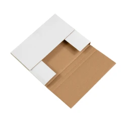 10.25" x 8.25" x 1.25" White Bookfold Mailer