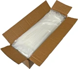 Case of 11 inch Nylon Clear Cable Ties - 50 pound tensile strength