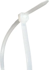 11 inch Nylon Clear Cable Ties - 50 pound tensile strength