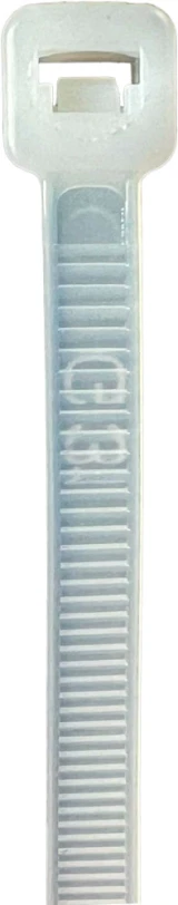 11 inch Nylon Clear Cable Ties - 50 pound tensile strength