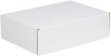 11.75 x 10.75 x 2.25  White Cardboard Literature Mailers Securely Closed