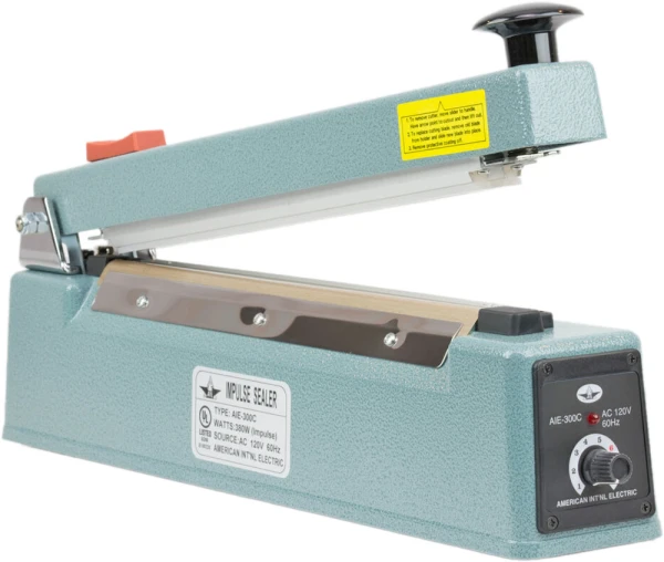 12 Inch Impulse Hand Operated Manual Sealer with built in Trimmer