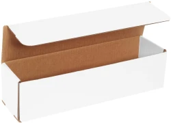 13.5" x 3.5" x 3.5" White Corrugated Mailers