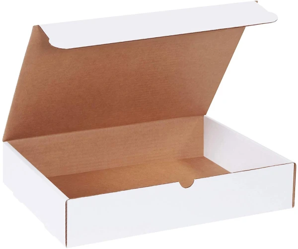 White 15.125x11.125x3 corrugated literature mailer