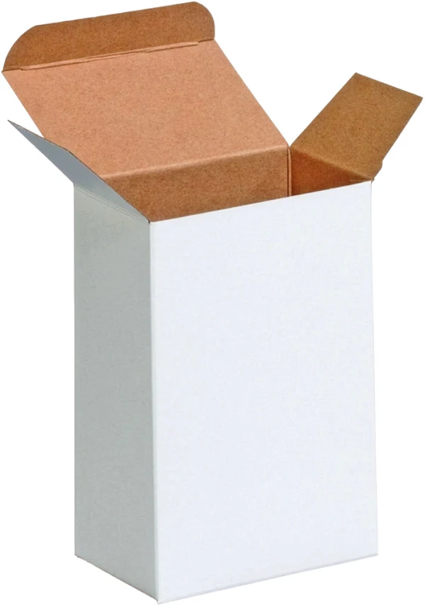 White Reverse Tuck Folding Mailers - 2 1/2 x 1 3/4 x 4