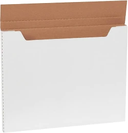 20" x 16" x 1" Jumbo White Fold-Over Mailers