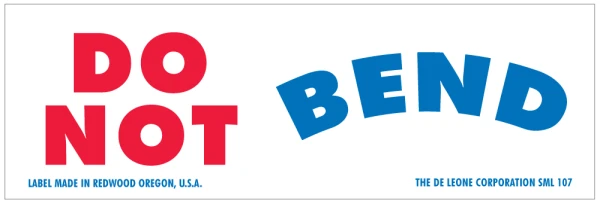 Do Not Bend Mailing Label