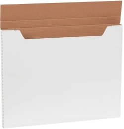 30" x 22.5" x 1" Jumbo White Fold-Over Mailers