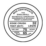 32 ECT Edge Cruch Test Certificate