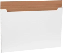 36" x 24" x 1" Jumbo White Fold-Over Mailers