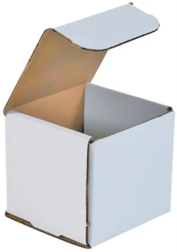 4" x 4" x 4" White Corrugated Mailers