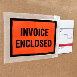4.5" x 5.5" Invoice Enclosed Packing List Full Face Side Loading