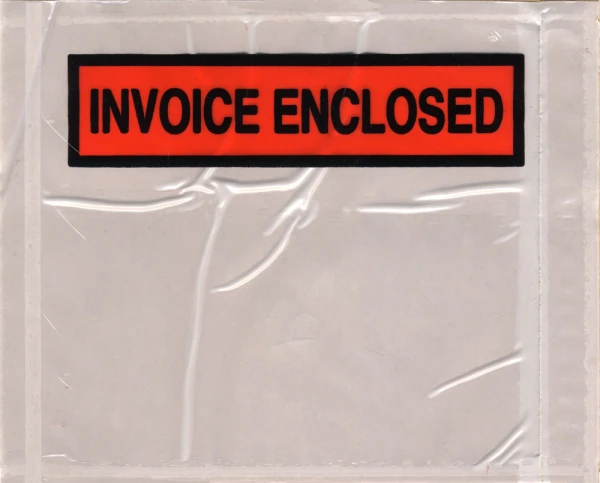 Packing List Envelope INVOICE-ENCLOSED 4.5 x 5.5 Panel