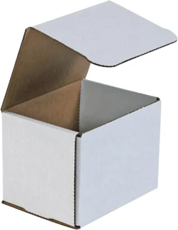 5" x 4" x 4" White Corrugated Mailers
