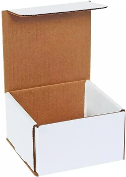 5" x 5" x 3" White Corrugated Mailers