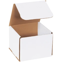 5" x 5" x 4" White Corrugated Mailers
