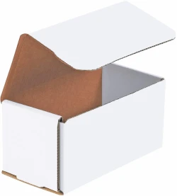 6" x 3.625" x 2" White Corrugated Mailers