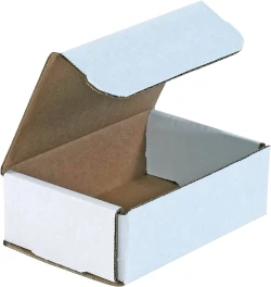 6" x 4" x 2" White Corrugated Mailers