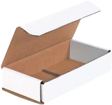 6.5 x 3.25 x 1.25  White Cardboard Box Mailers