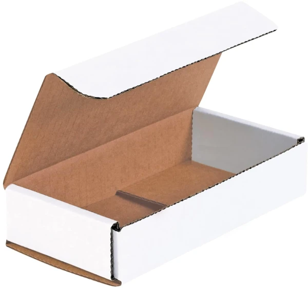 6.5 x 3.25 x 1.25 White Cardboard Box Mailers