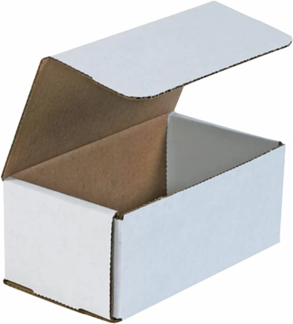7 x 4 x 3  White Cardboard Box Mailers