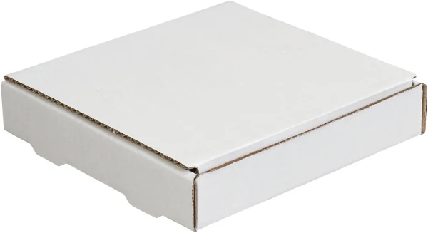 7 3/8 x 7 3/8 x 1 3/8 White Corrugated Literature Mailers