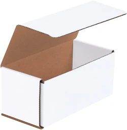 7.5" x 3.5" x 3.25" White Corrugated Mailers