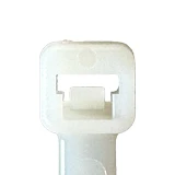 Locking Mechanism of 8 inch Nylon Clear Zip Tie - 50 pound tensile strength