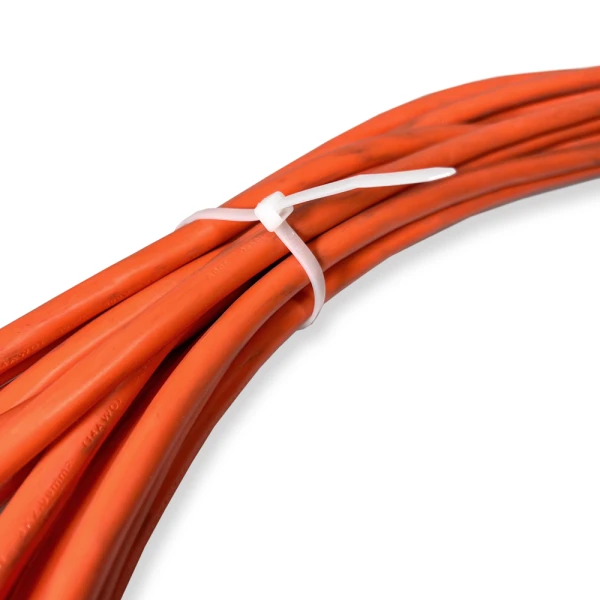 8 inch Nylon Clear Zip Tie - 50 pound tensile strength