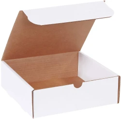 9" x 9" x 3" White Literature Mailers