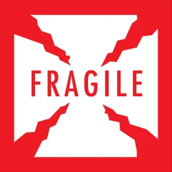 4" x 4" "FRAGILE" Fragile Labels