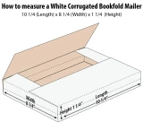 How to measure a 10.25x8.25x1.25 White Easy-Fold Mailers