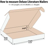 How to Measure a 11.125 x 8.75 x 2  White Cardboard Literature Mailers