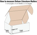 How to measure 11.75 x 10.75 x 2.25  White Cardboard Literature Mailers