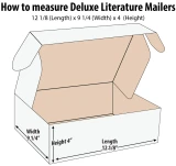 How to measure a 12.125 x 9.25 x 4 White Cardboard Literature Mailer