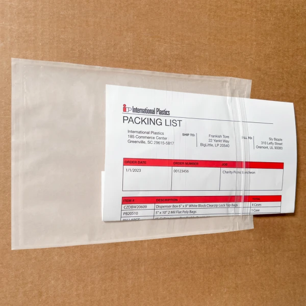 Plastic Envelopes with Zip Lock Closure