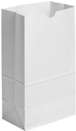 8 lb. White Grocery Bags