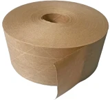 Roll of 3 x 500 Reinforced Gummed Kraft Water-Activated Paper Packaging Tape