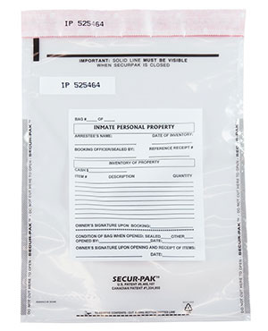 Plastic Inmate Property Bag 9x12 Secur-Pak